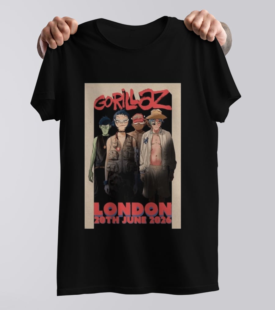 GORILLAZ London 20th June 2026 Event T-Shirt