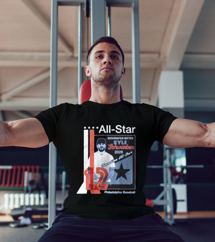 Philadelphia Baseball Designated Hitter Kyle Schwarber 2026 Four Time All Star No 12 T-Shirt