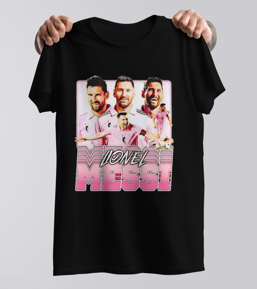 Lionel Messi Inter Miami Celebration Pink Jersey T-Shirt