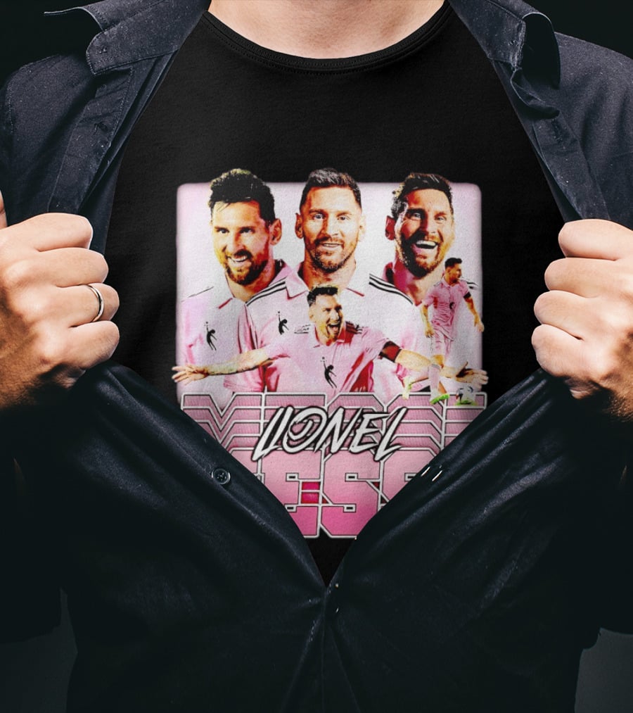 Lionel Messi Inter Miami Celebration Pink Jersey T-Shirt