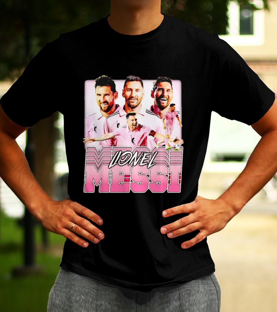 Lionel Messi Inter Miami Celebration Pink Jersey T-Shirt