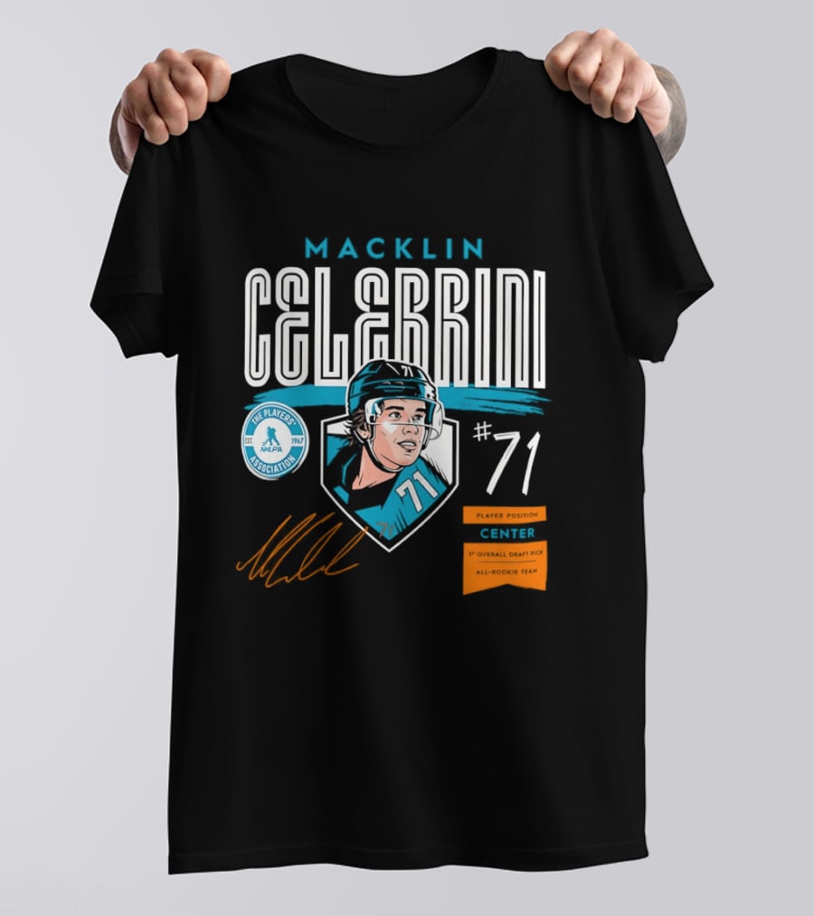 Macklin Celebrini NHLPA Player Association 71 T-Shirt
