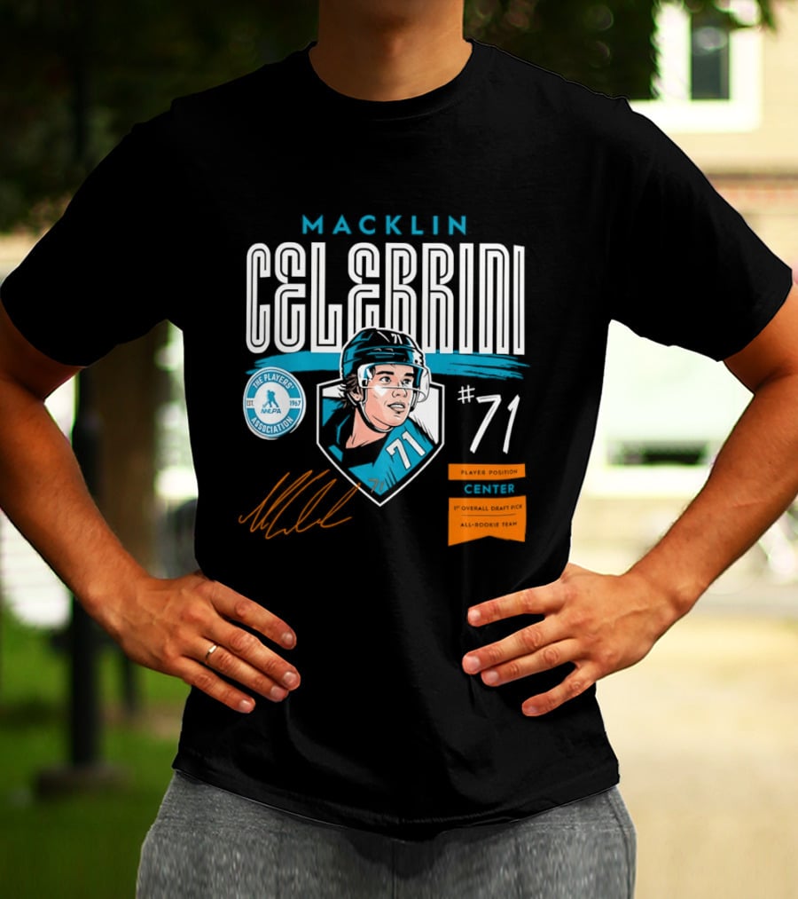 Macklin Celebrini NHLPA Player Association 71 T-Shirt