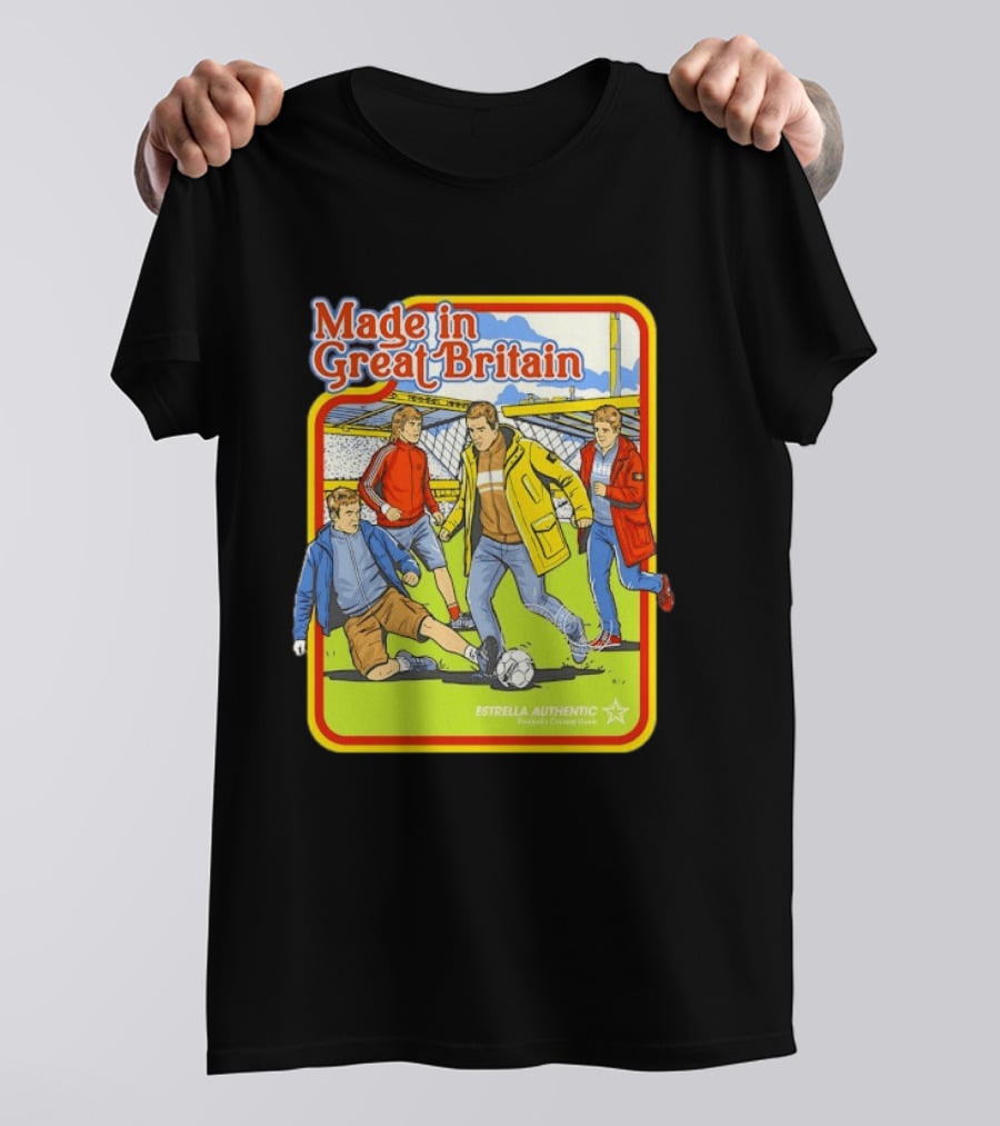 Made In Great Britain Estrella Authentic Football's Coming Home Soccer Game T-Shirt