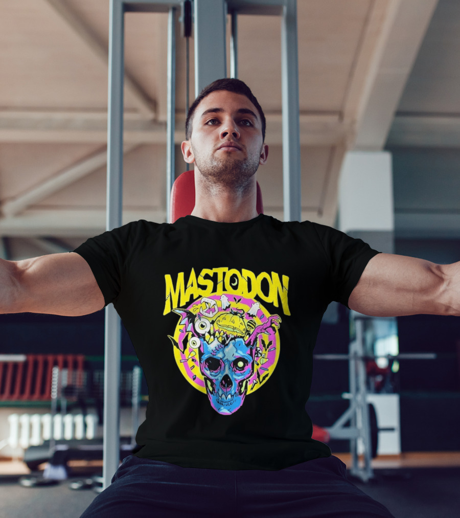 Mastodon Samhain Splosion Skull Halloween Pumpkin Bat Horn Eyeball Explosion T-Shirt