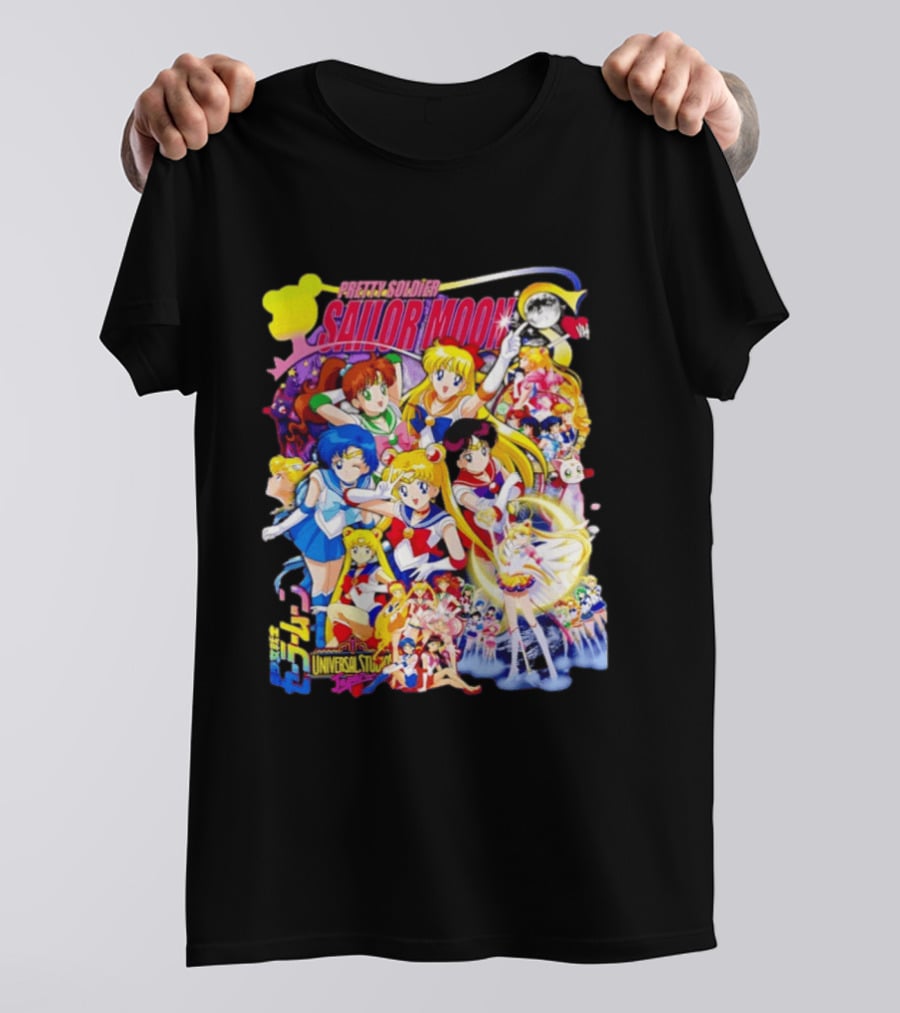 Pretty Soldier Sailor Moon Universal Studios Japan Anime Characters T-Shirt