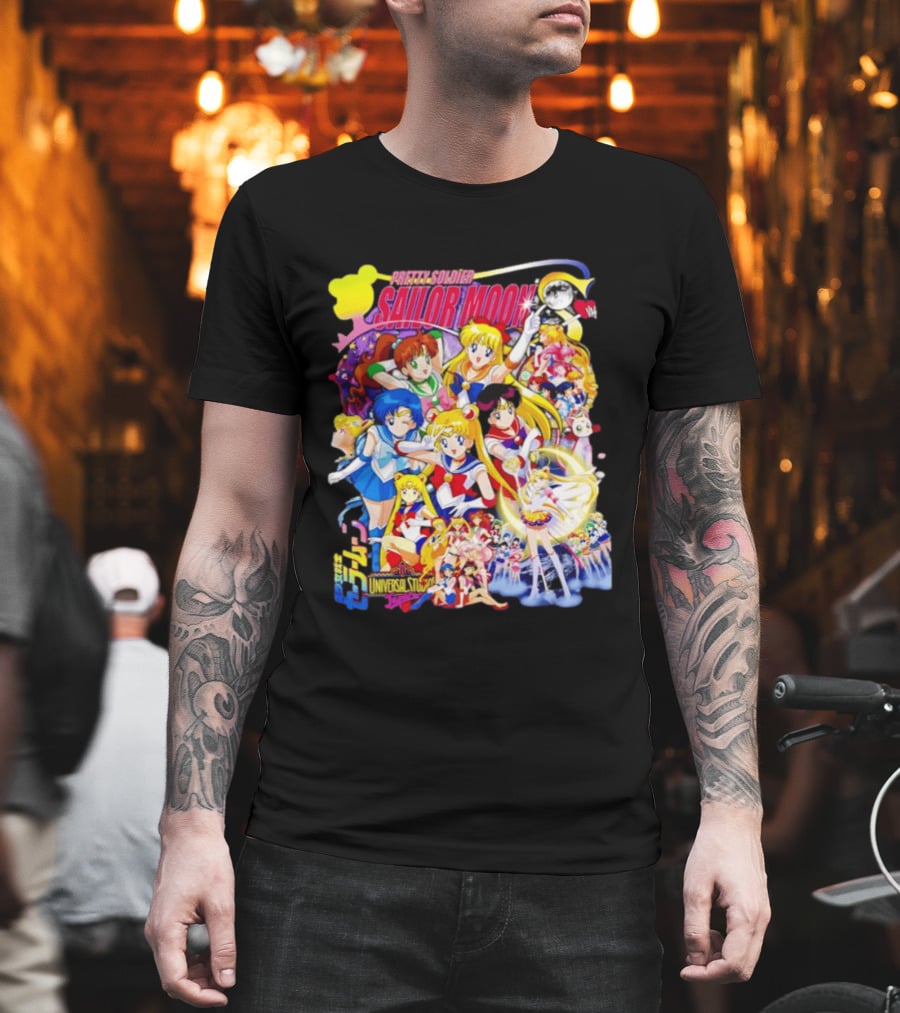 Pretty Soldier Sailor Moon Universal Studios Japan Anime Characters T-Shirt