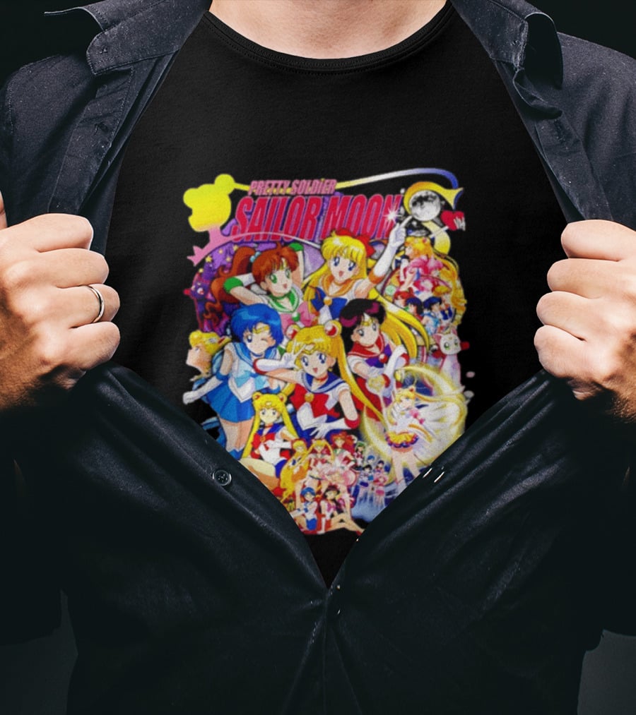 Pretty Soldier Sailor Moon Universal Studios Japan Anime Characters T-Shirt