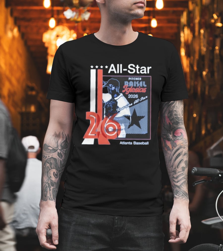 Raisel Iglesias Pitcher 2026 MLB First Time All Star Atlanta Baseball T-Shirt