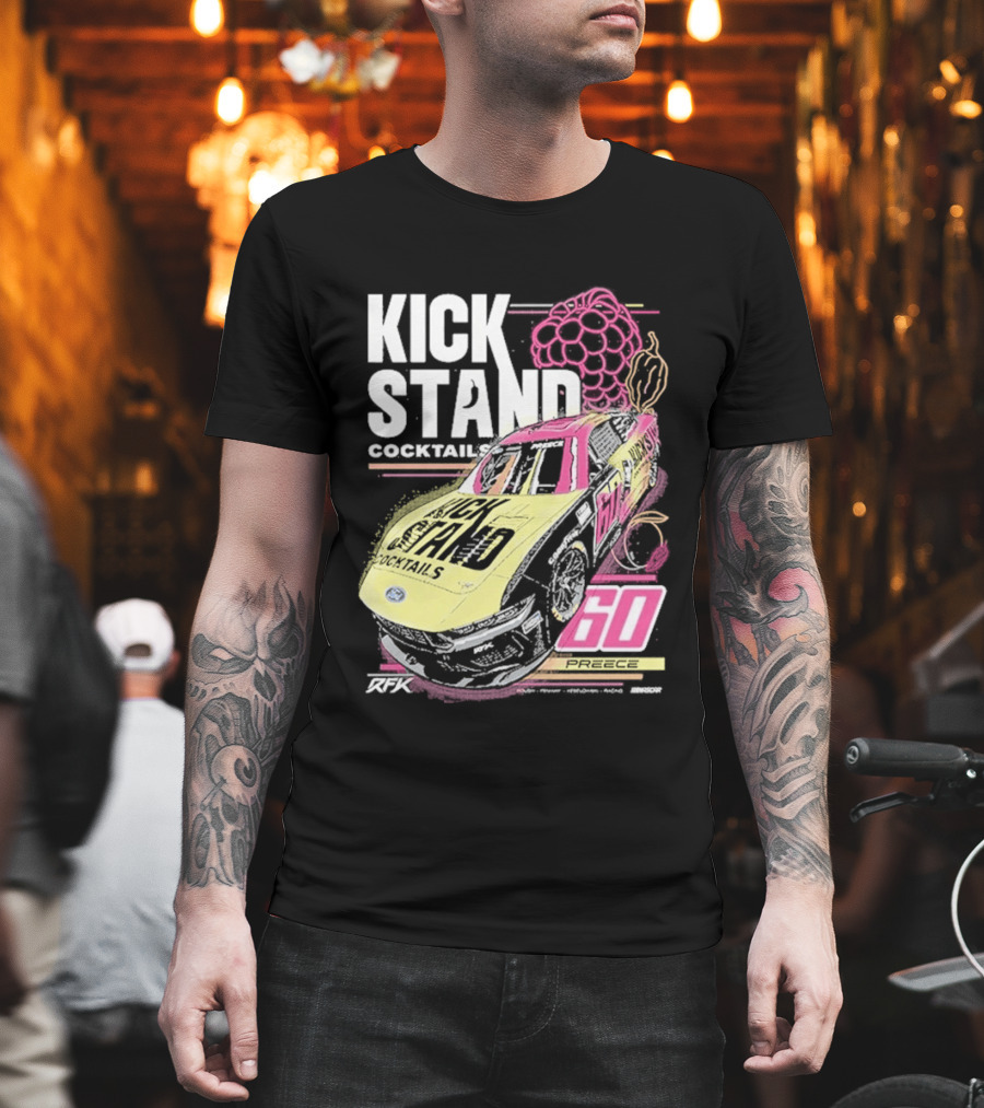 Kickstand Cocktails RFK Racing 60 Ryan Preece Car T-Shirt