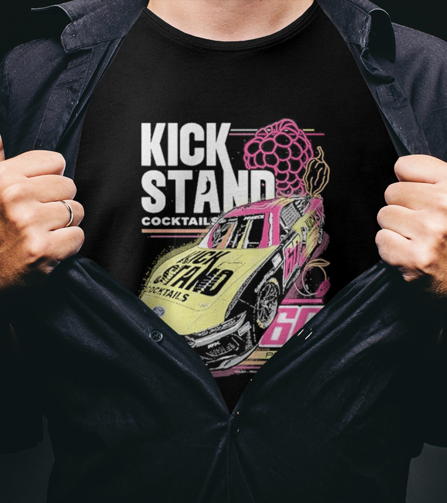 Kickstand Cocktails RFK Racing 60 Ryan Preece Car T-Shirt