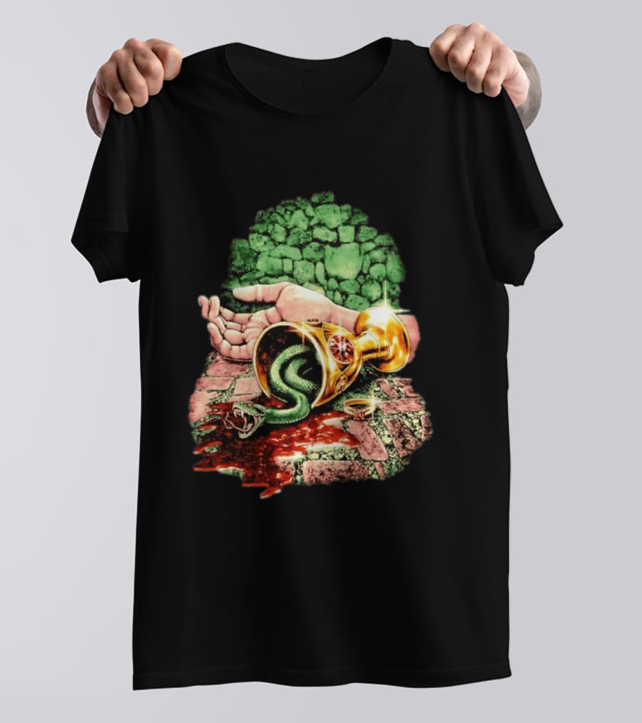 Enchanted Serpent With Golden Chalice And Ring Fantasy T-Shirt