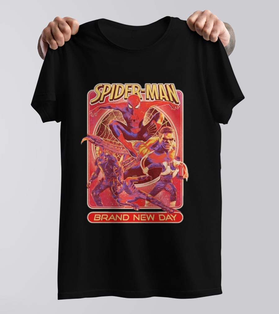 Spider Man Brand New Day With Superheroes And Villains T-Shirt