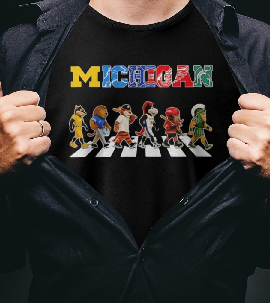 Michigan Six Mascots One State Endless Pride T-Shirt