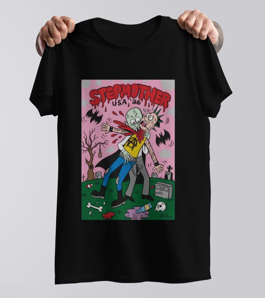 Stepmother USA 26 Punk Vampire Graveyard Scene T-Shirt