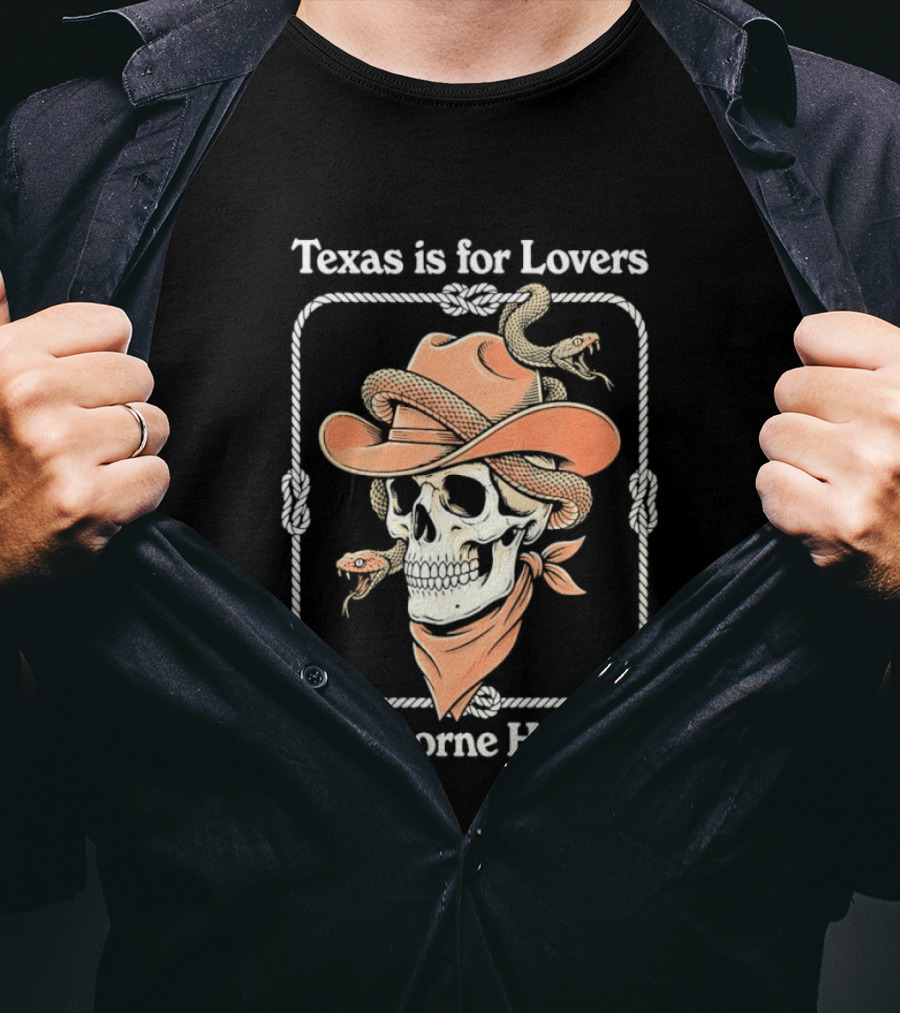 Texas Is For Lovers Hawthorne Heights Cowboy Skull T-Shirt