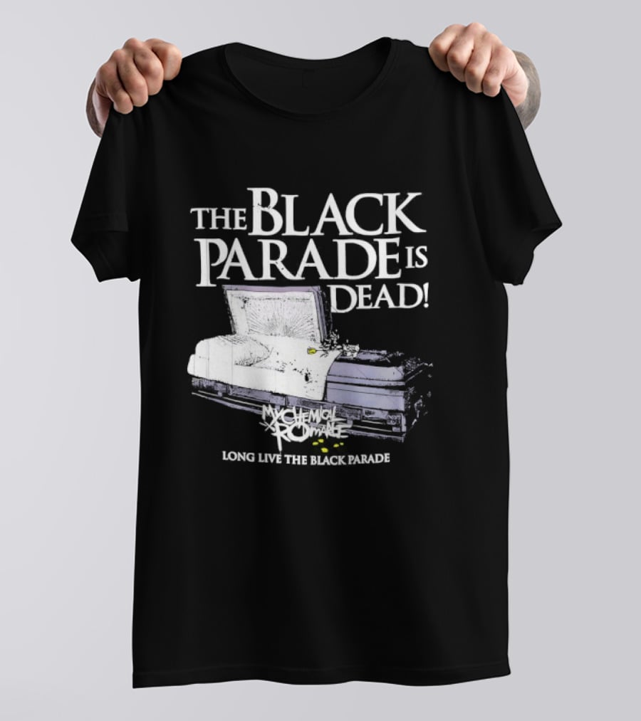 The Black Parade Is Dead My Chemical Romance Long Live The Black Parade Coffin Image T-Shirt