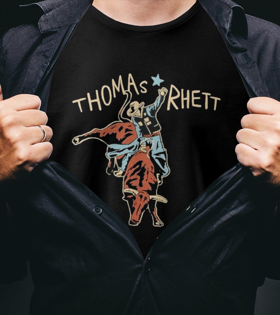 Thomas Rhett Rodeo Cowboy Bull Rider Star T-Shirt