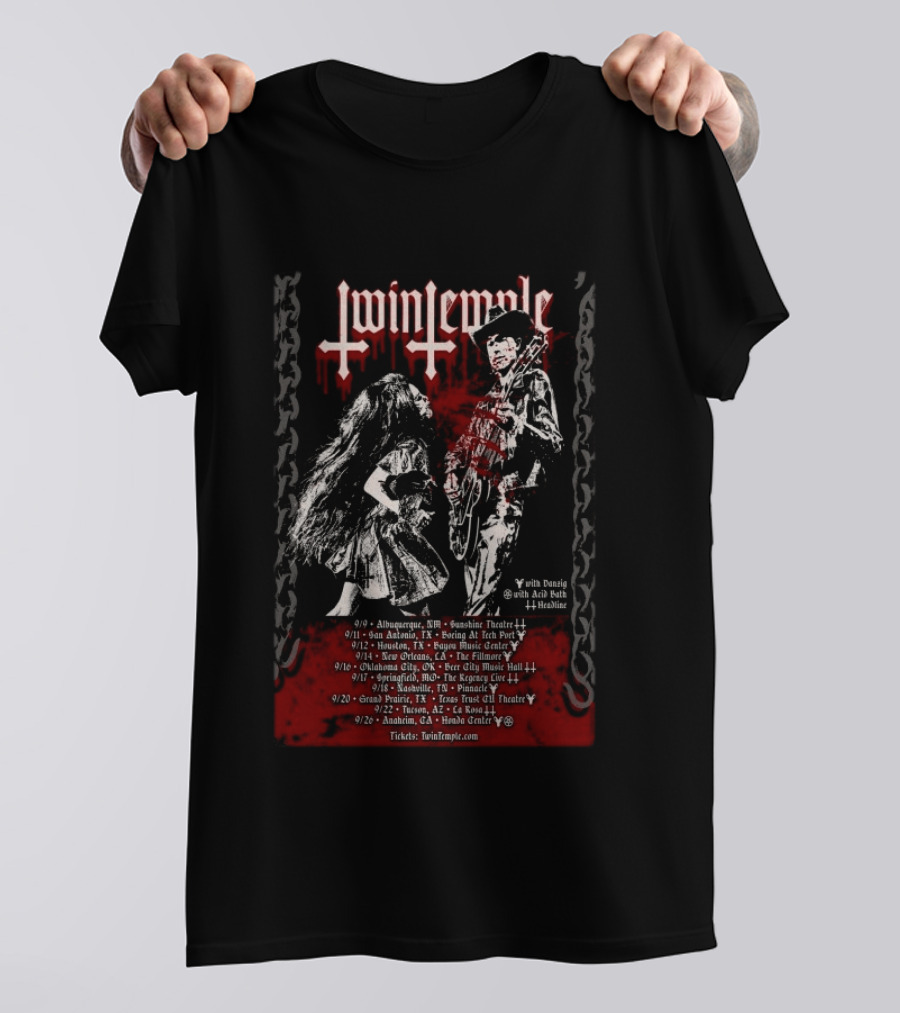 Twin Temple Tour 2026 Dates With Special Guests Locations And Headline Shows T-Shirt
