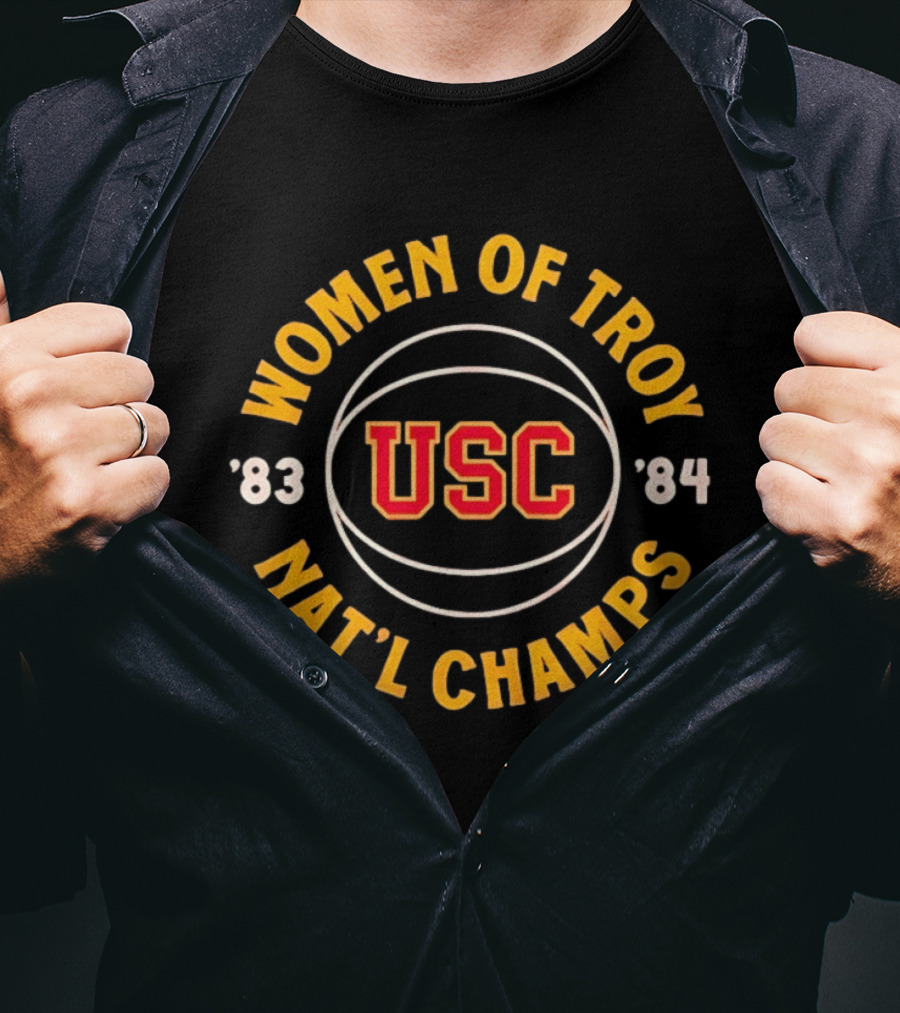 USC Women Of Troy 1983 1984 Nat'l Champs NCAA Basketball T-Shirt