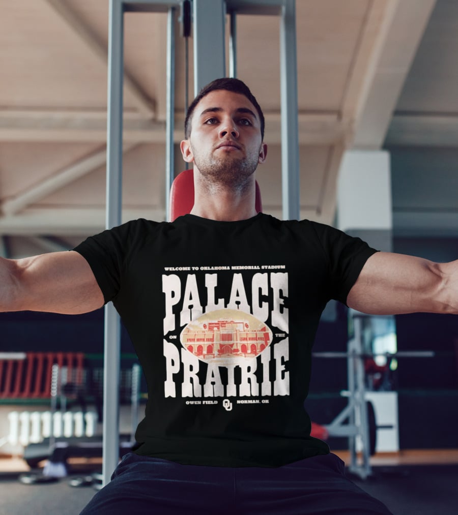 Welcome To Oklahoma Memorial Stadium Palace On The Prairie Owen Field Norman OK T-Shirt