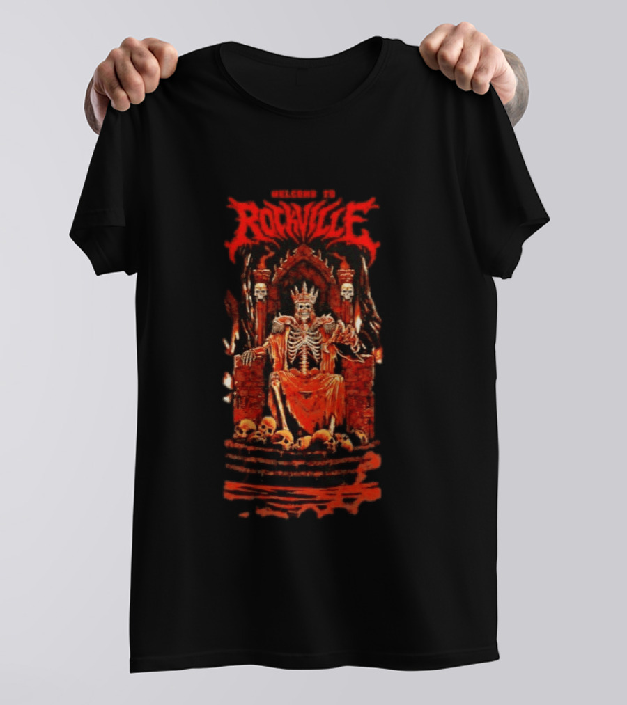 Welcome To Rockville Skeleton King On Throne Festival T-Shirt