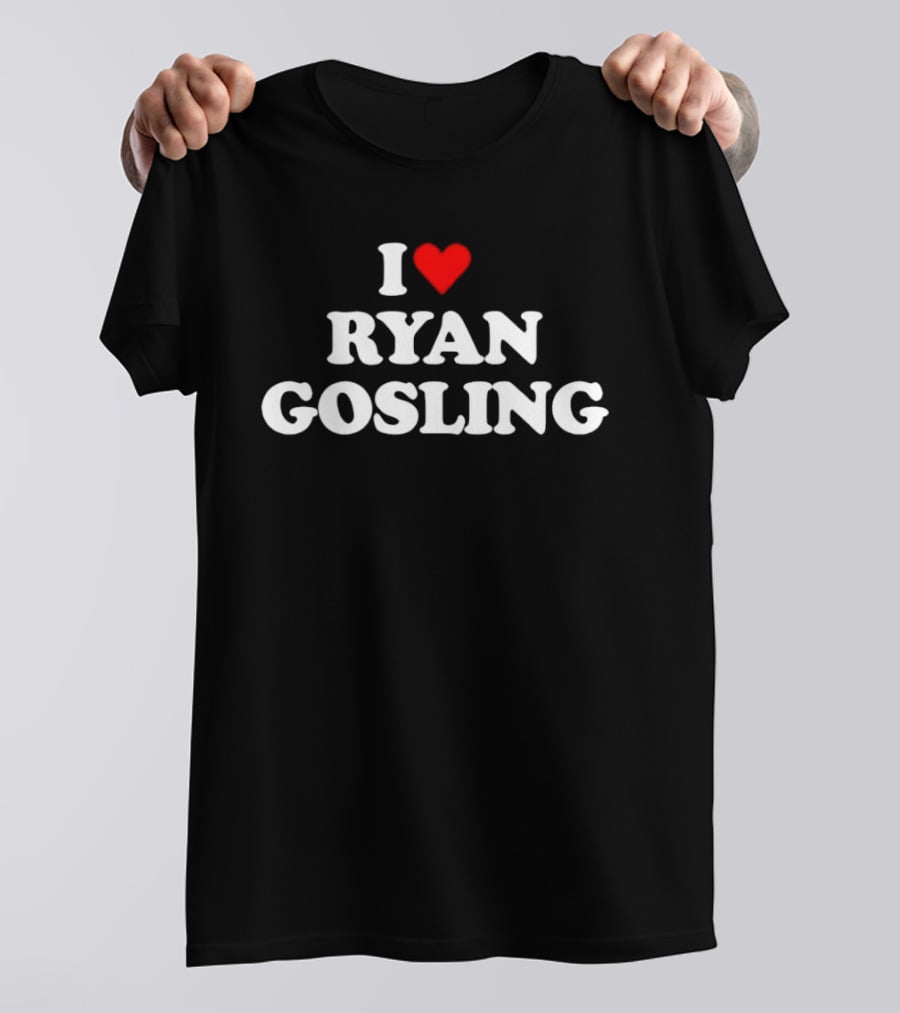 I Heart Ryan Gosling Actor Celebrity Romance Fan T-Shirt