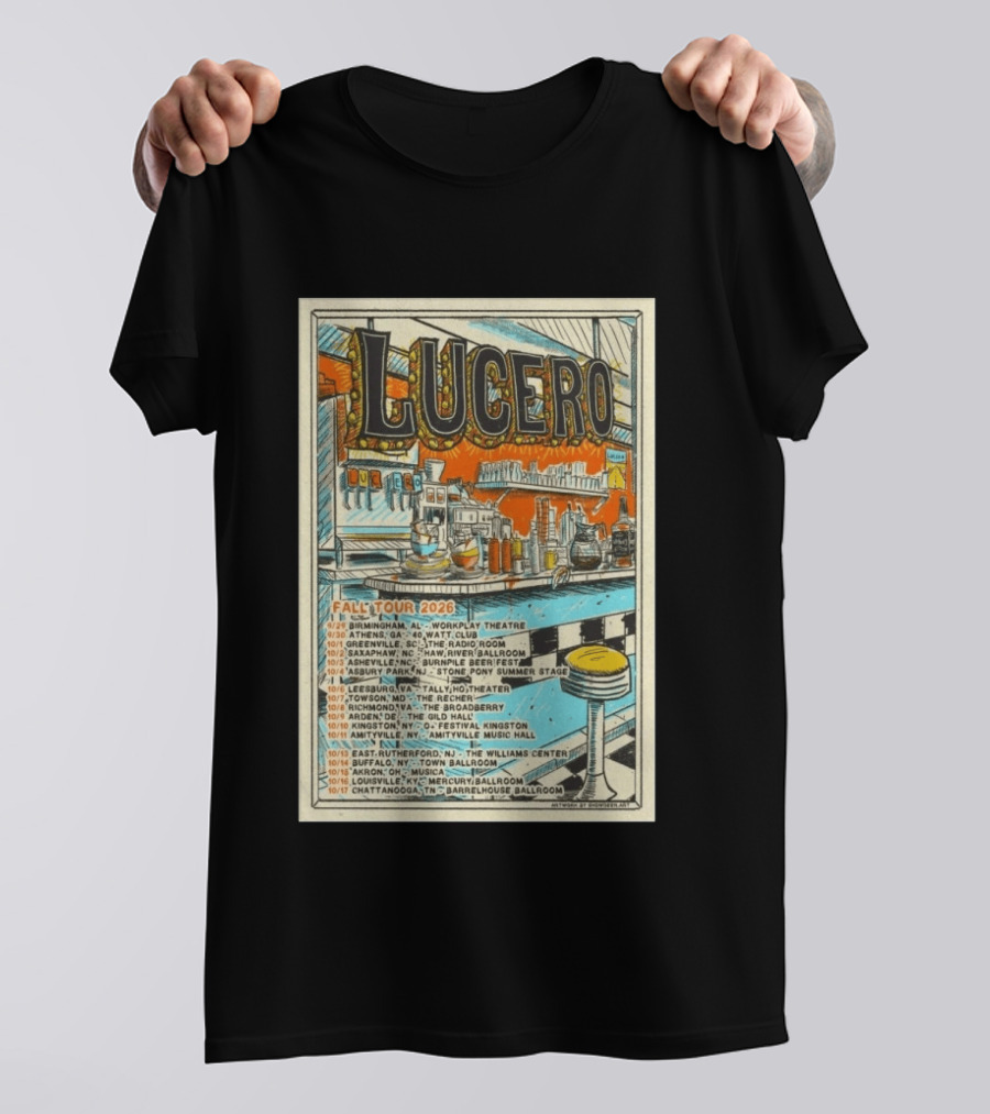 LUCERO Fall Tour 2026 Concert Dates And Venues T-Shirt