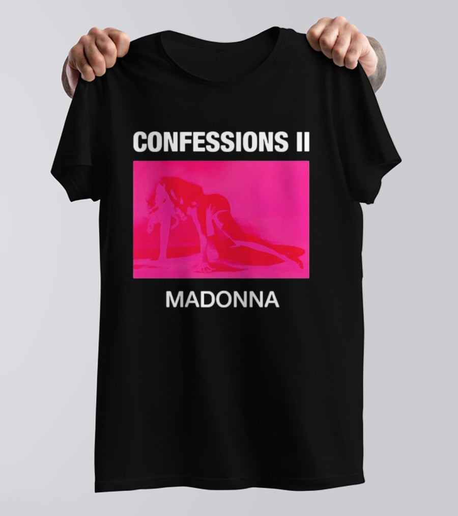 CONFESSIONS II MADONNA Pop Music Album Cover Vibrant Pink Collage T-Shirt