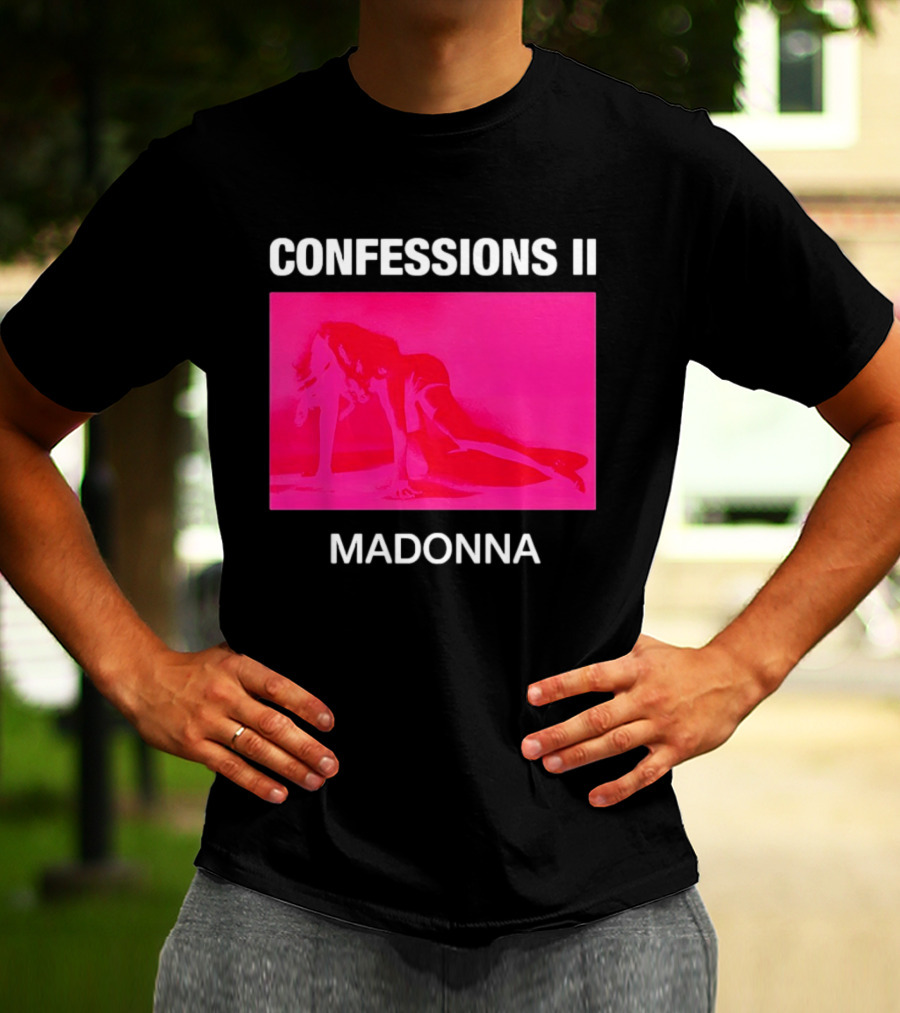 CONFESSIONS II MADONNA Pop Music Album Cover Vibrant Pink Collage T-Shirt