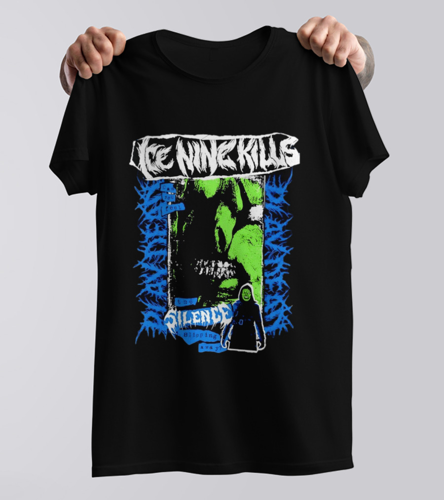 Ice Nine Kills Can You Feel The Silence Slipping Away Horror Themed Psychedelic T-Shirt