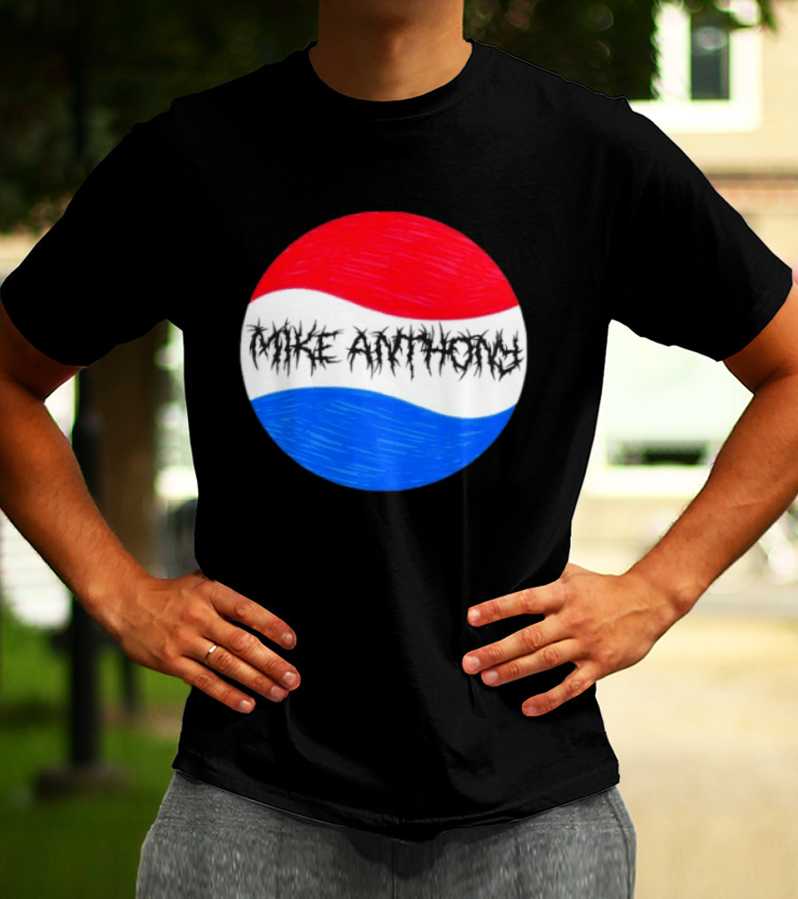 Mike Anthony Pepsi Symbol Bold Text Classic Circle T-Shirt