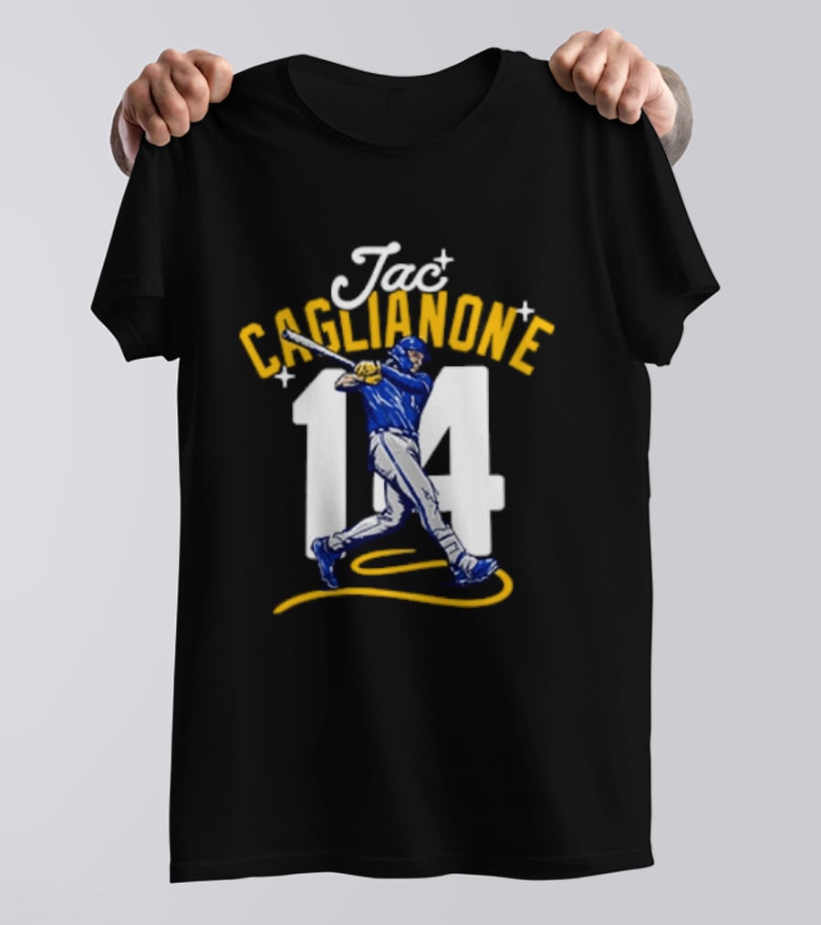 Jac Caglianone No 14 Kansas City Royals Baseball Player Action T-Shirt