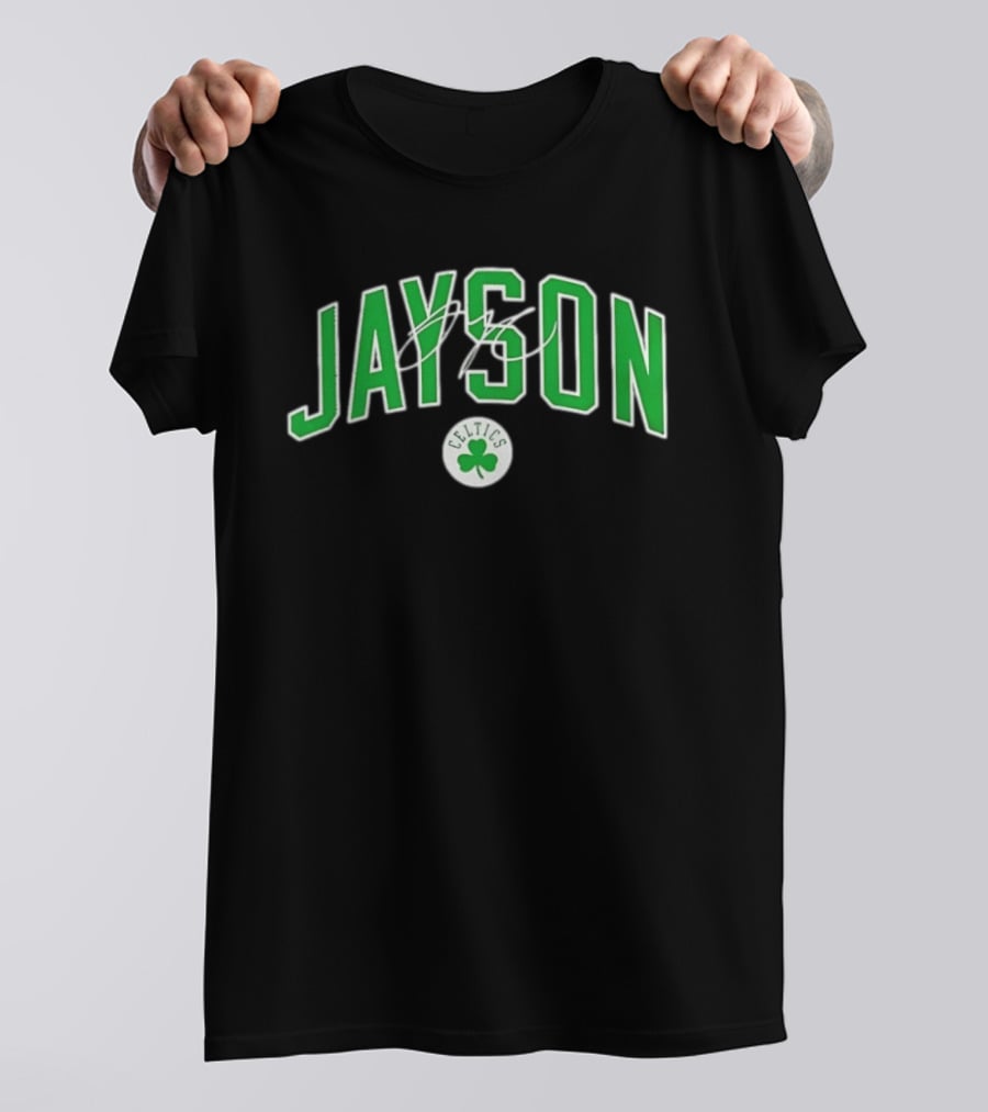 Jayson Tatum Celtics Clover Signature T-Shirt