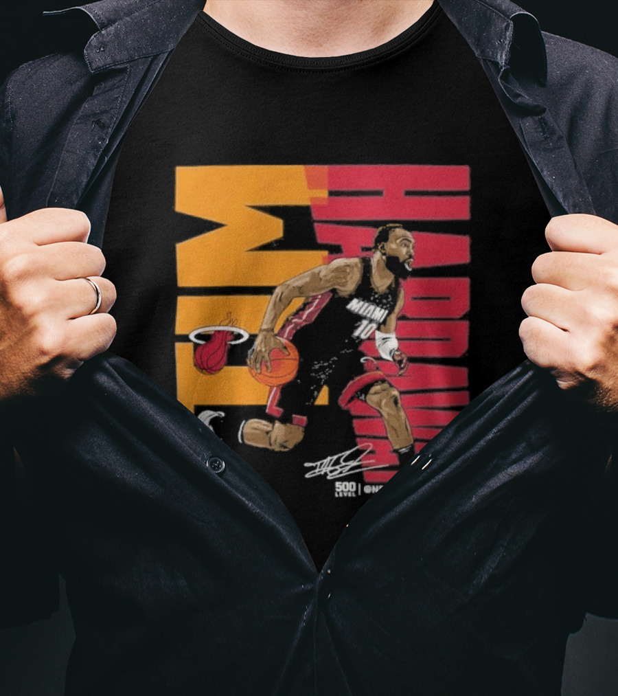 2026 NBA Tim Hardaway Jr Miami Heat Basketball Player Action T-Shirt
