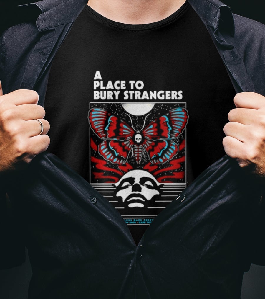 A Place To Bury Strangers Endless Daze Festival Cape Town Butterfly T-Shirt