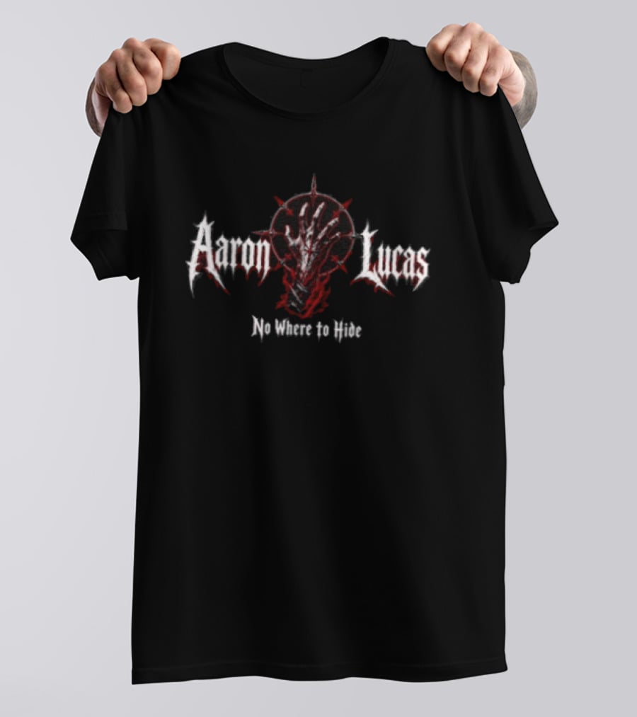 Aaron Lucas No Where To Hide Metal Dark Hand T-Shirt