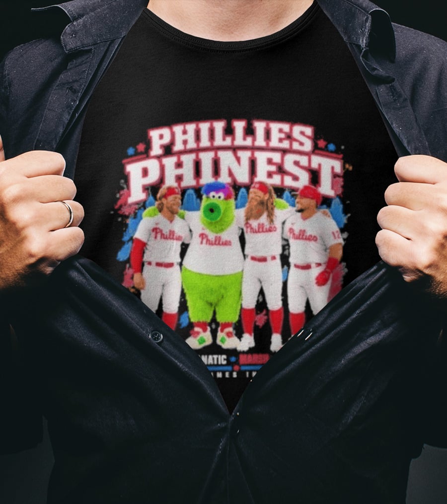 Bryce Harper The Phanatic Brandon Marsh Kyle Schwarber Phillies Phinest T-Shirt