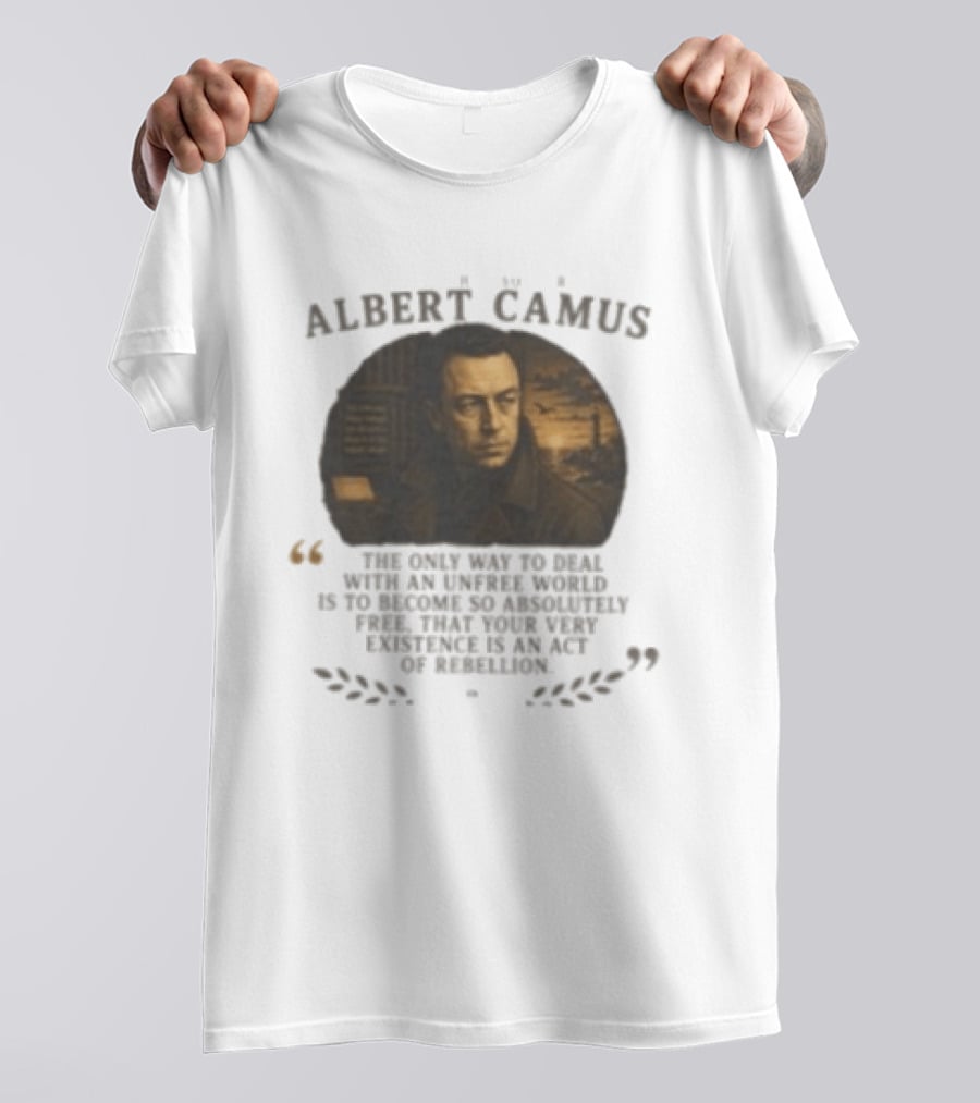 Albert Camus Famous Philosophers The Only Way To Deal With An Unfree World T-Shirt