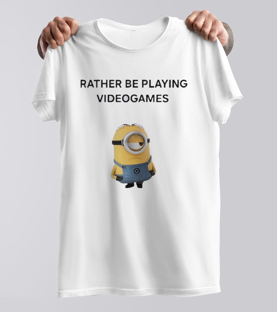 Minion Rather Be Playing Videogames Despicable Me T-Shirt