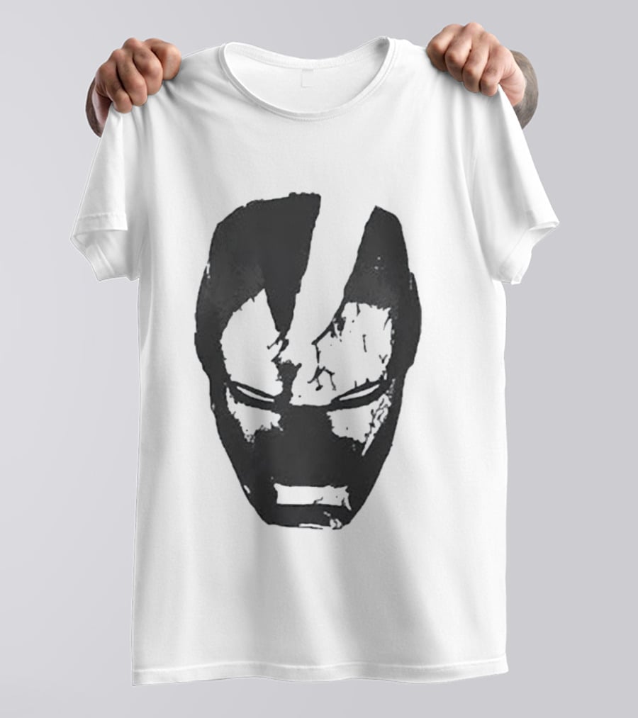 Robert Downey Jr Tony Stark Iron Man Helmet T-Shirt