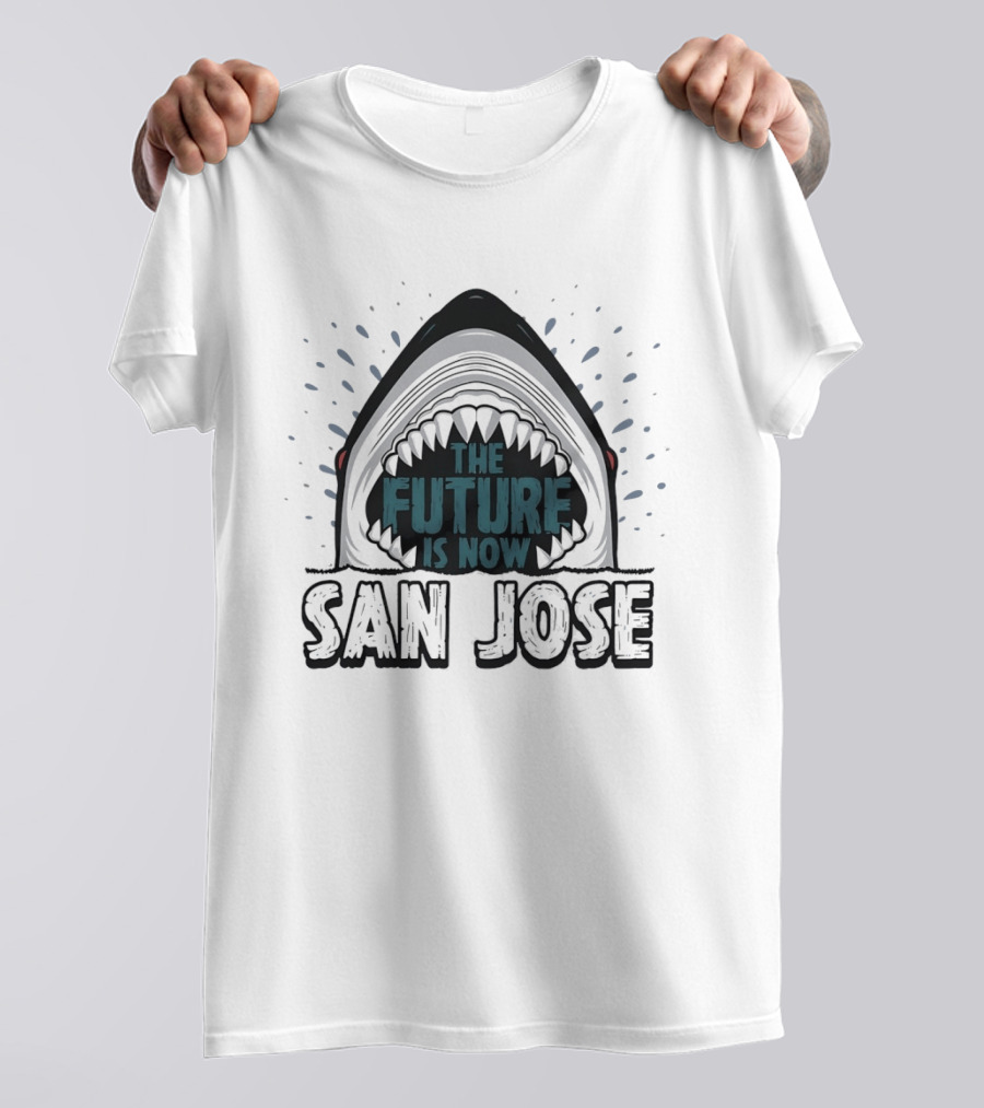 San Jose Sharks The Future Is Now Shark Jaws Hockey Team T-Shirt