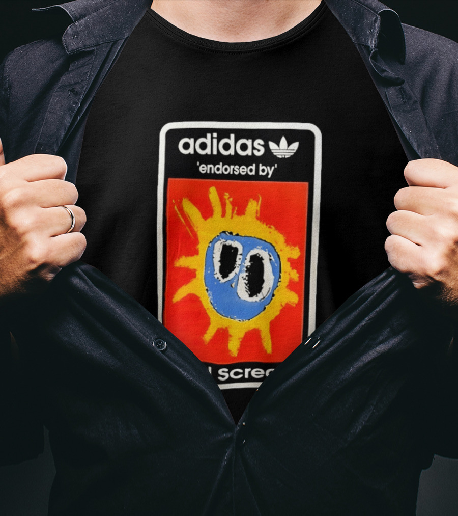 Adidas Primal Scream Endorsed Iconic Collaboration T-Shirt