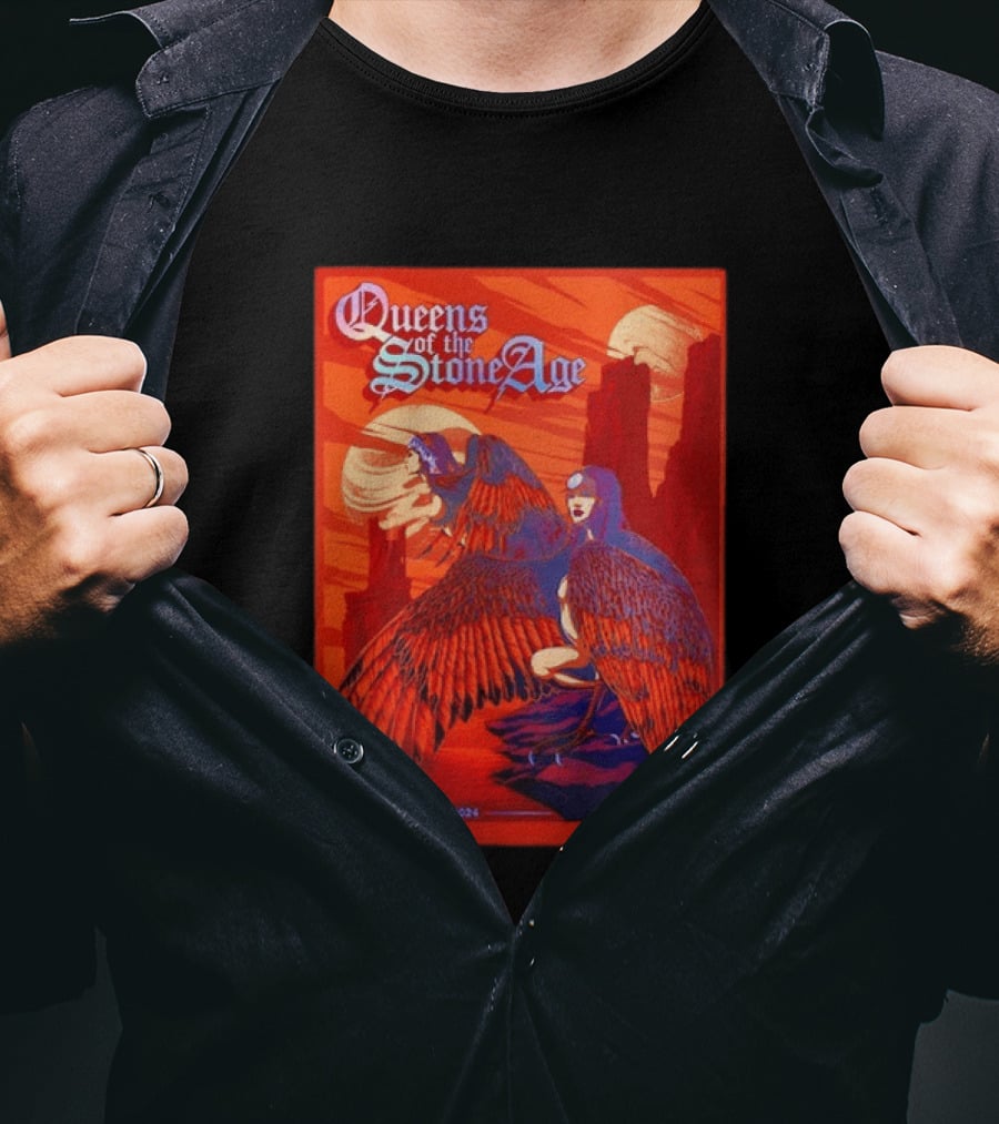 Queens Of The Stone Age Hellfest 2024 Winged Creatures T-Shirt