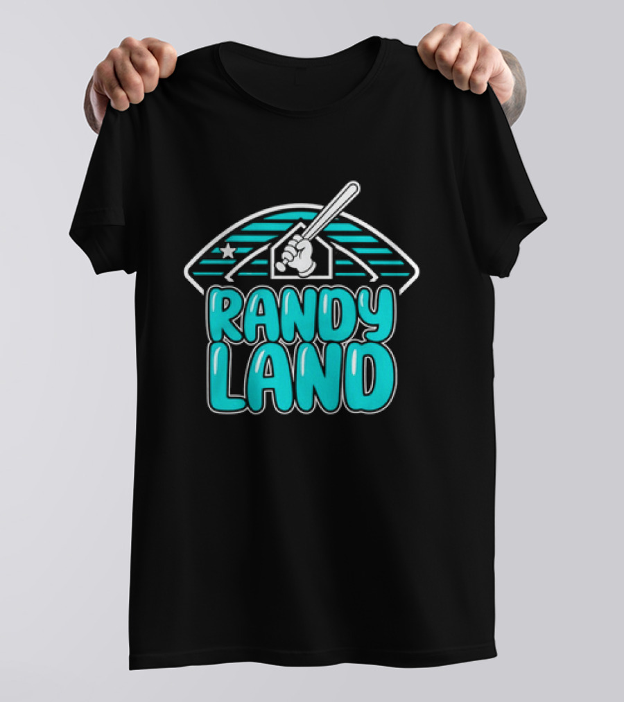 Randy Land Home Plate Batter Baseball T-Shirt