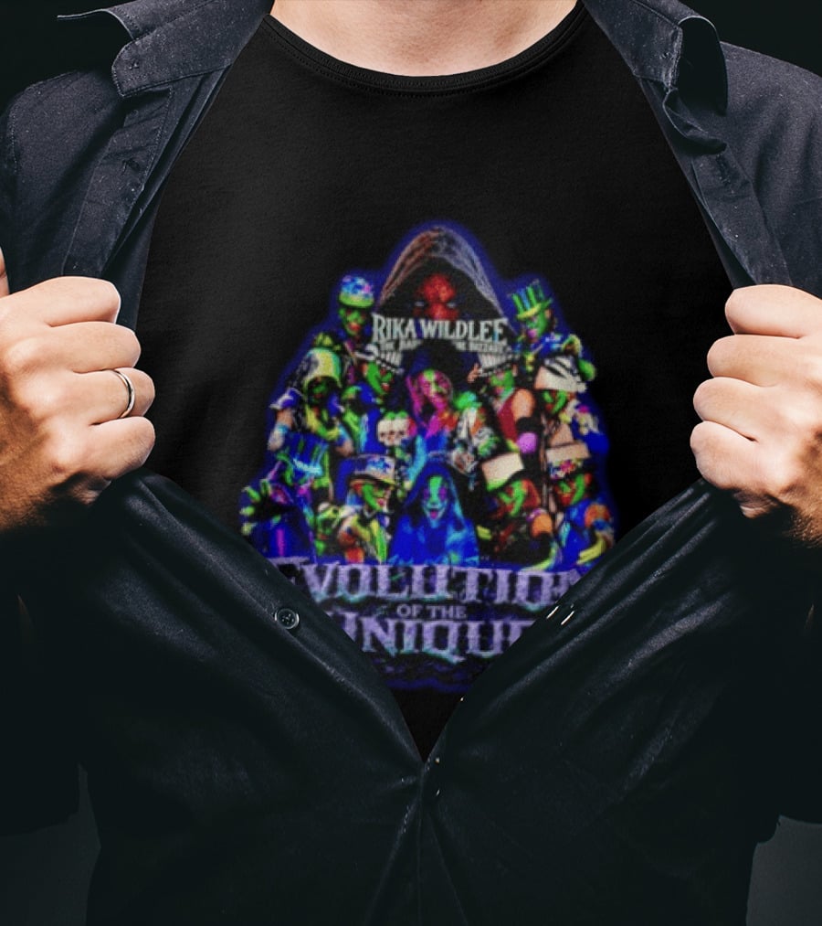 Rika Wildlee Evolution Of The Unique Clown Collage T-Shirt