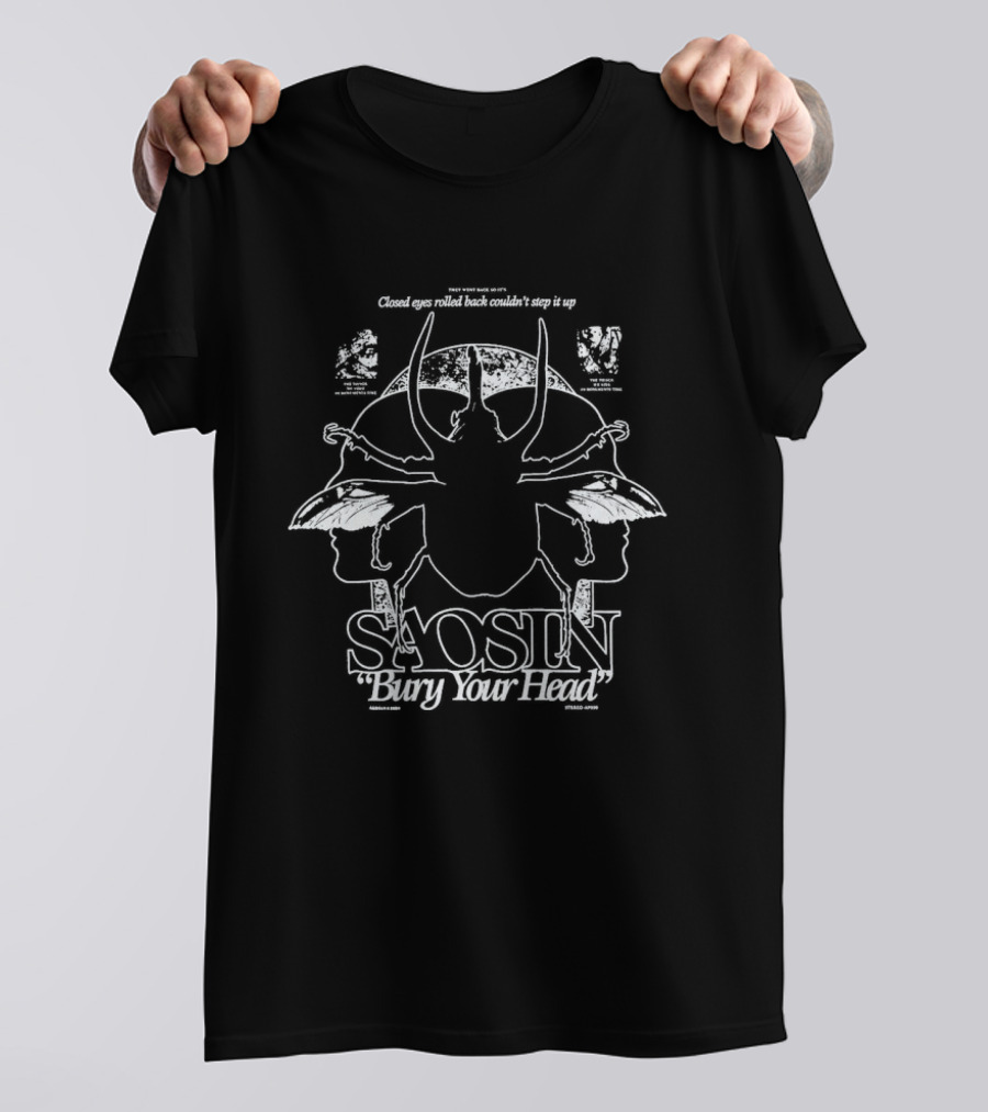 Saosin Bury Your Head Closed Eyes Rolled Back Couldn't Step It Up Symmetrical Faces And Horns T-Shirt