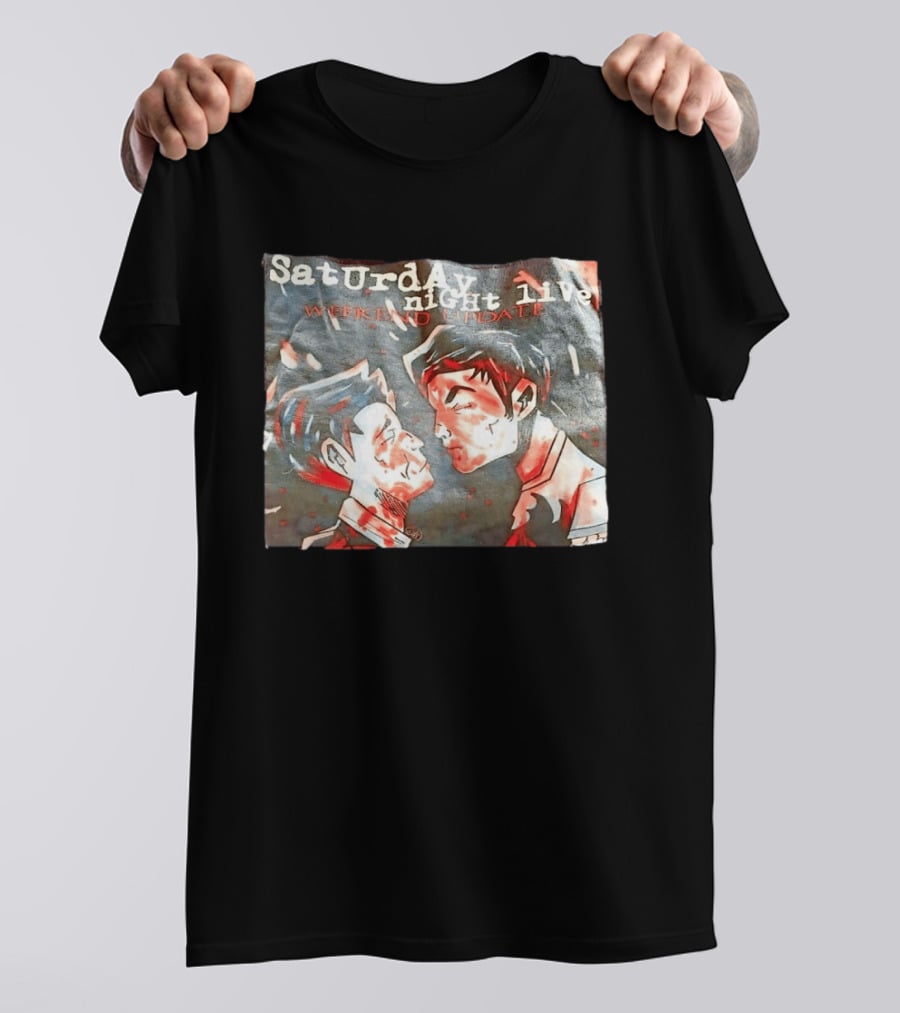 Saturday Night Live Weekend Update Animated Clash Scene T-Shirt