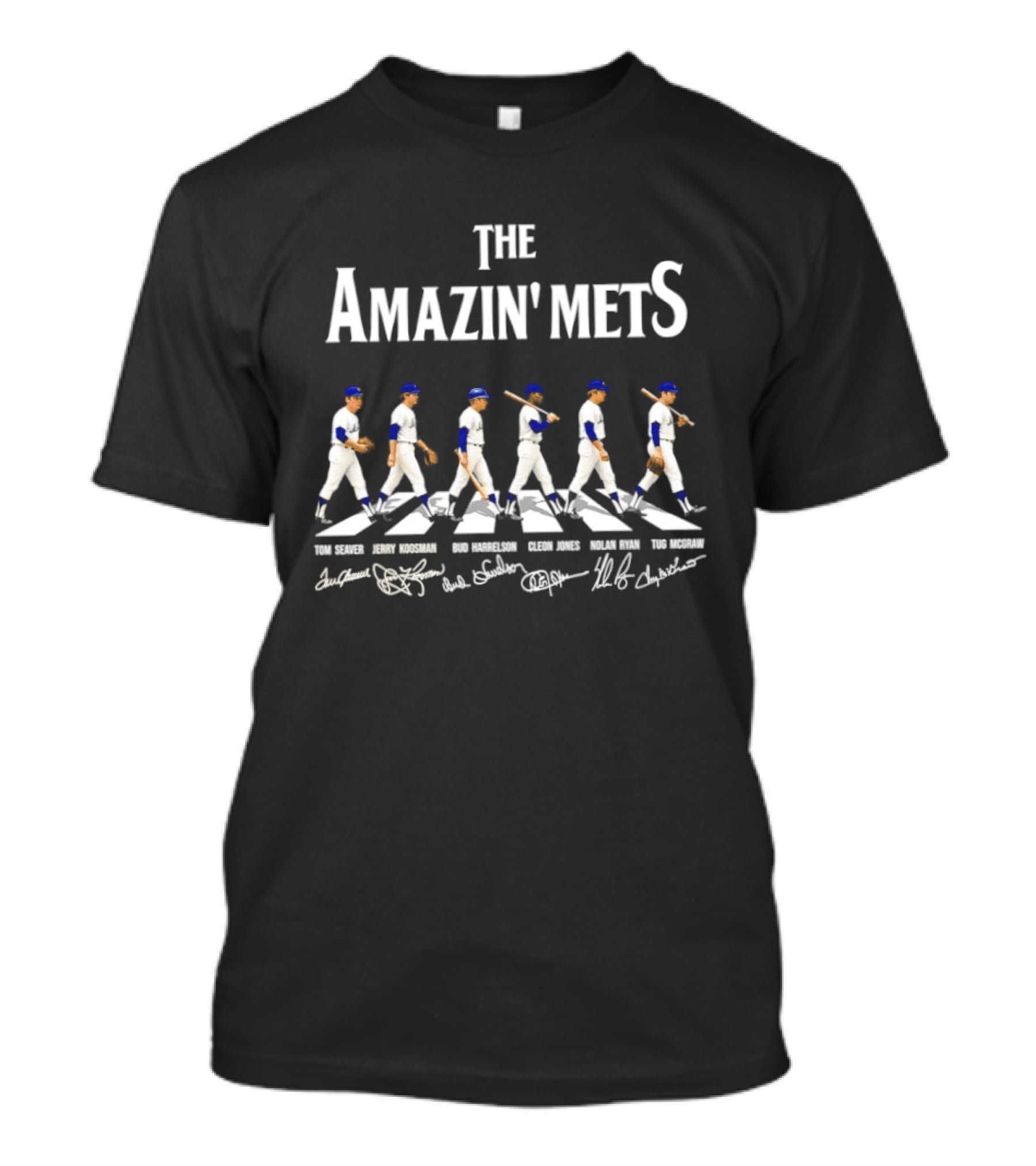 The Amazin' Mets Tom Seaver Jerry Koosman Bud Harrelson Cleon Jones Nolan Ryan Tug McGraw Baseball Legends T-Shirt
