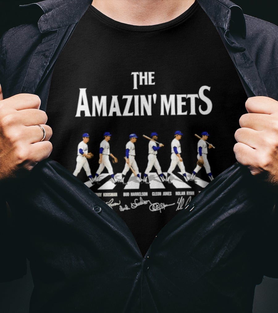 The Amazin' Mets Tom Seaver Jerry Koosman Bud Harrelson Cleon Jones Nolan Ryan Tug McGraw Baseball Legends T-Shirt